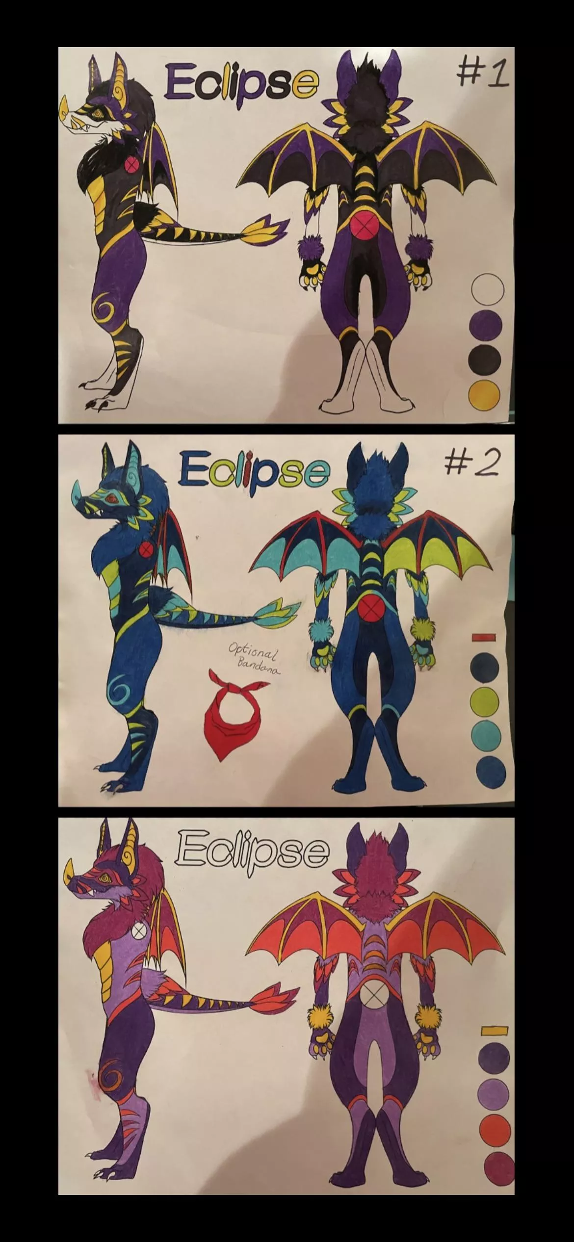 Vote which palette is your favorite in the comments! (This will help me choose a palette for my fursuit!)