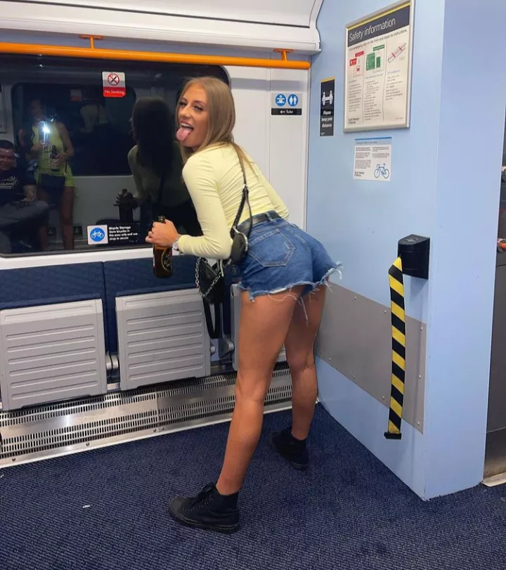 Waiting for her train Waiting for her train