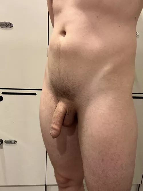 Waiting for someone to walk in while I “change”