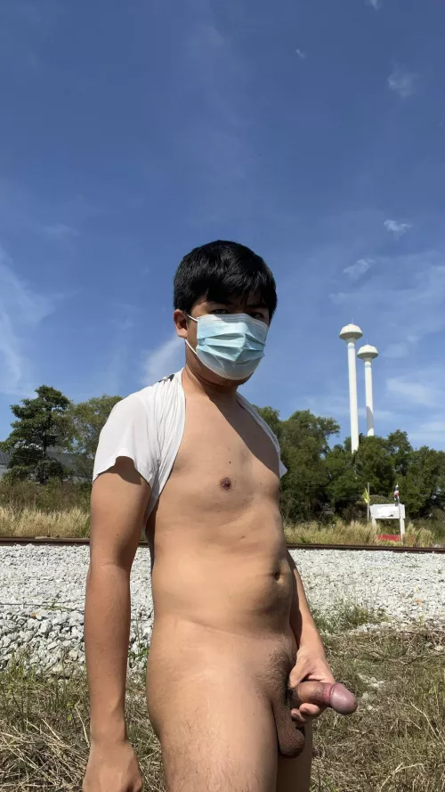 Waiting for the train