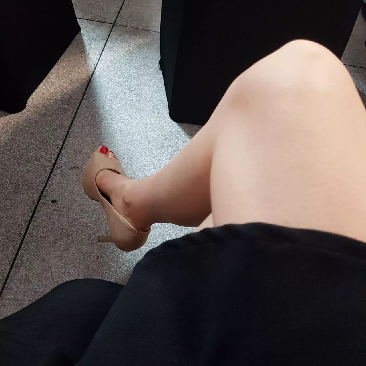 Waiting for you to take off my shoes and my dress !
