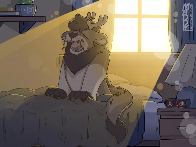 Waking up is hard (art by me)