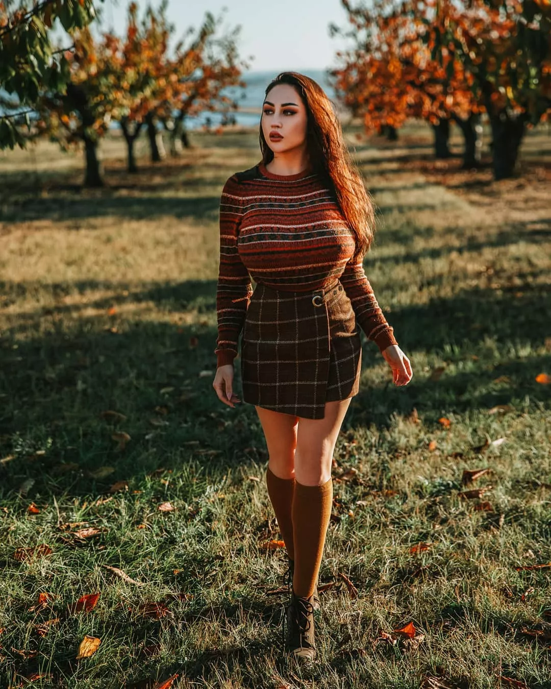 Walking around the orchard Walking around the orchard