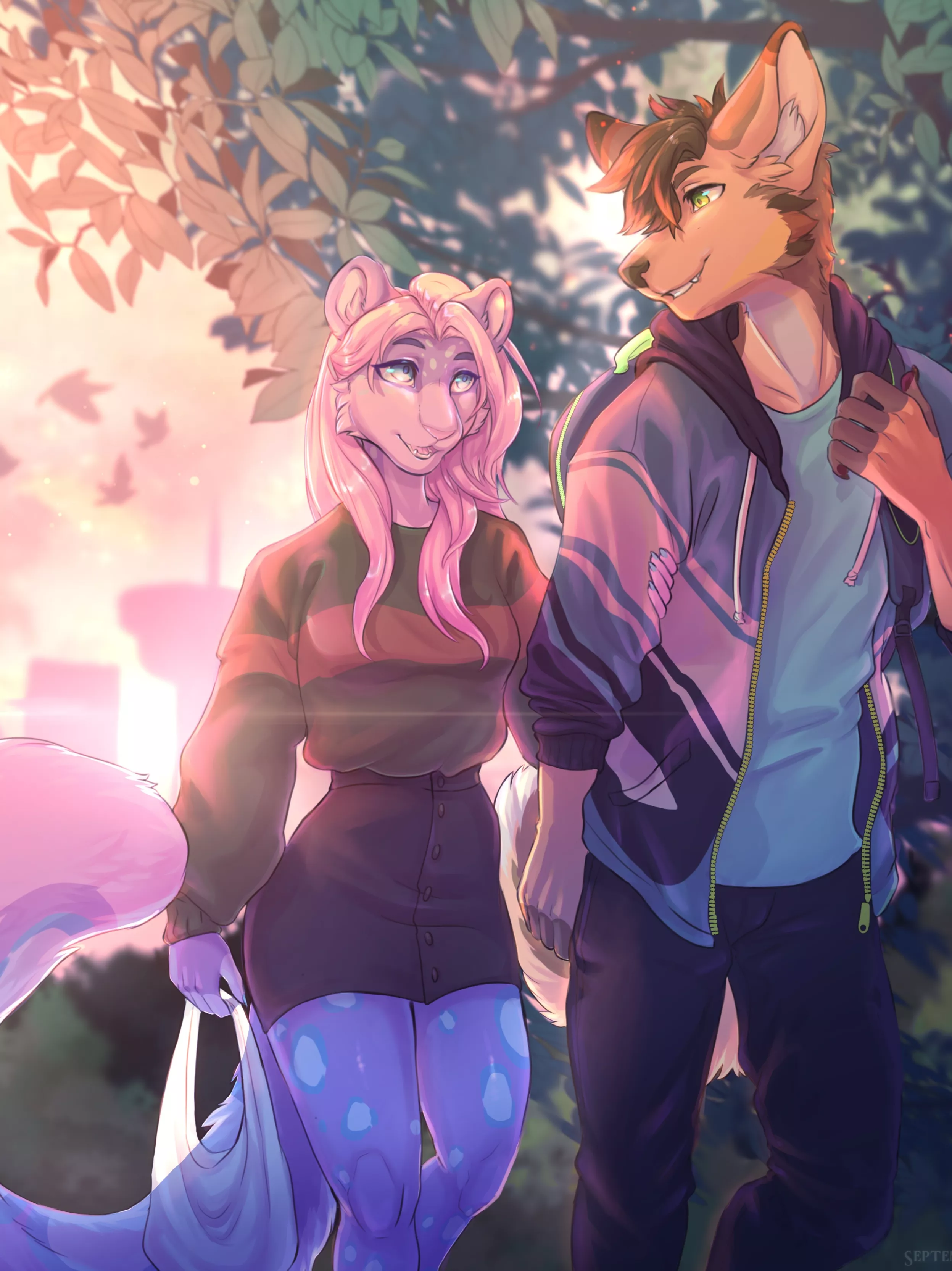 Walking home together (by me, @september_foxx on Twitter)