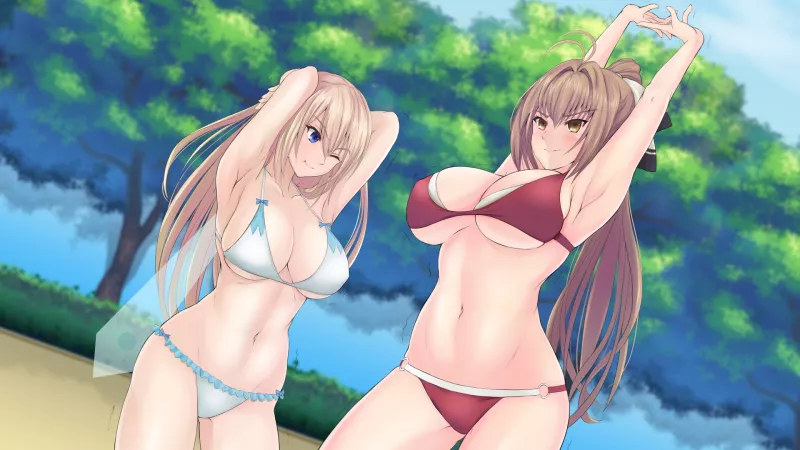 [Wallpaper] Sylphy and Isuzu Sento from Amagi Brilliant Park