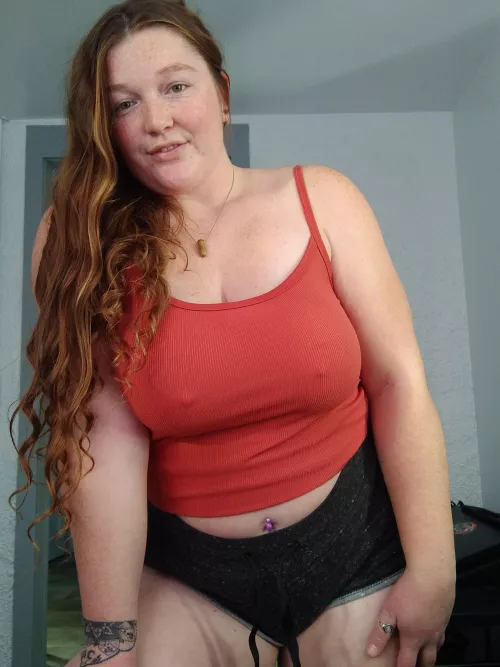 Wanna help me out of my top, then you can find the hidden freckles 😜