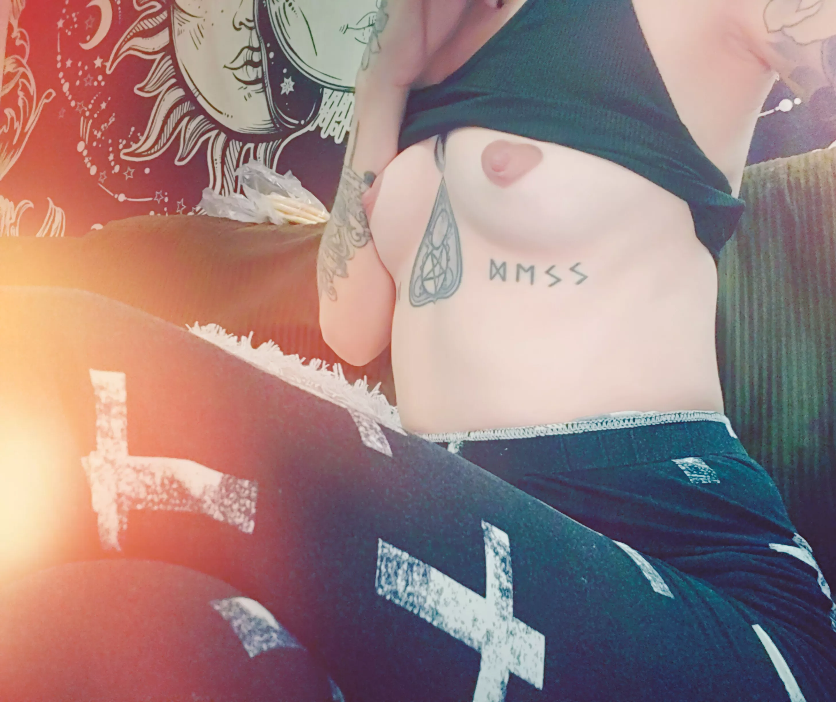 Wanna lick my tiny tits. Wanna lick my tiny tits.