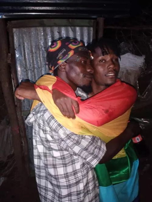 Warm hug like this one reduces stresses of homophobic attacks LGBTI community go through in kakuma refugee camp. Warm hug like this one reduces stresses of homophobic attacks LGBTI community go through in kakuma refugee camp.