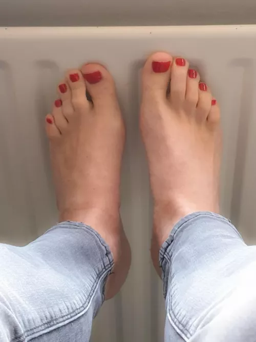 Warming my tootsies up!