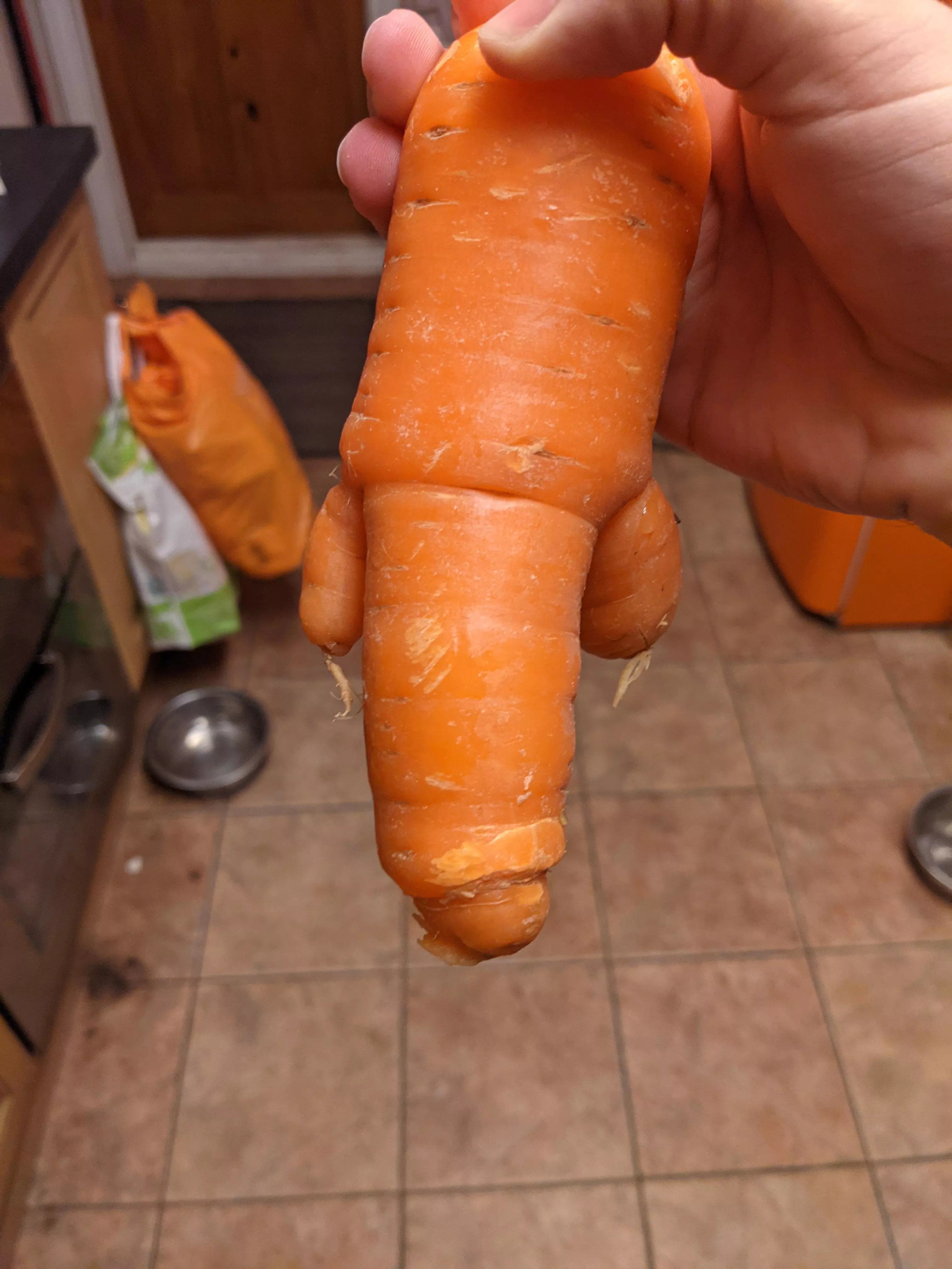 Was chopping carrots when I got slapped in the face by this thing Was chopping carrots when I got slapped in the face by this thing
