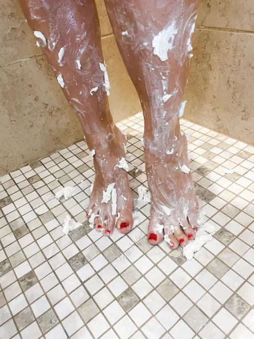 Washing off the whipped cream after some fun 😋 who’s helping? [oc] [self]