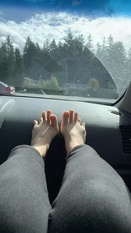 Watch me wiggle and scrunch my beans for the cars driving by π