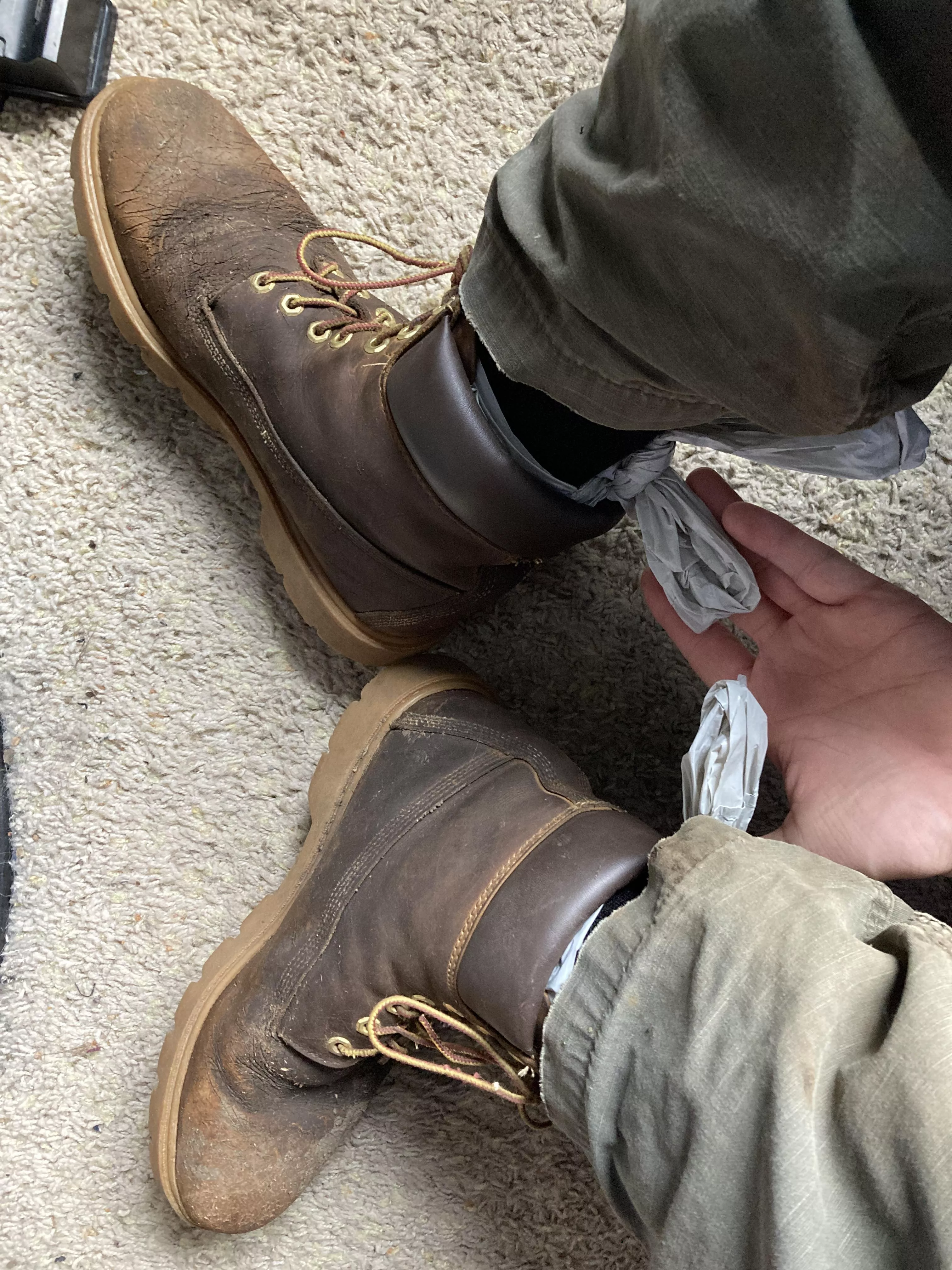 Waterproof timberlands be like… fuck mass produced boots! Waterproof timberlands be like… fuck mass produced boots!