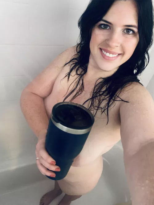 We all heard about shower beers, but what about shower coffee?