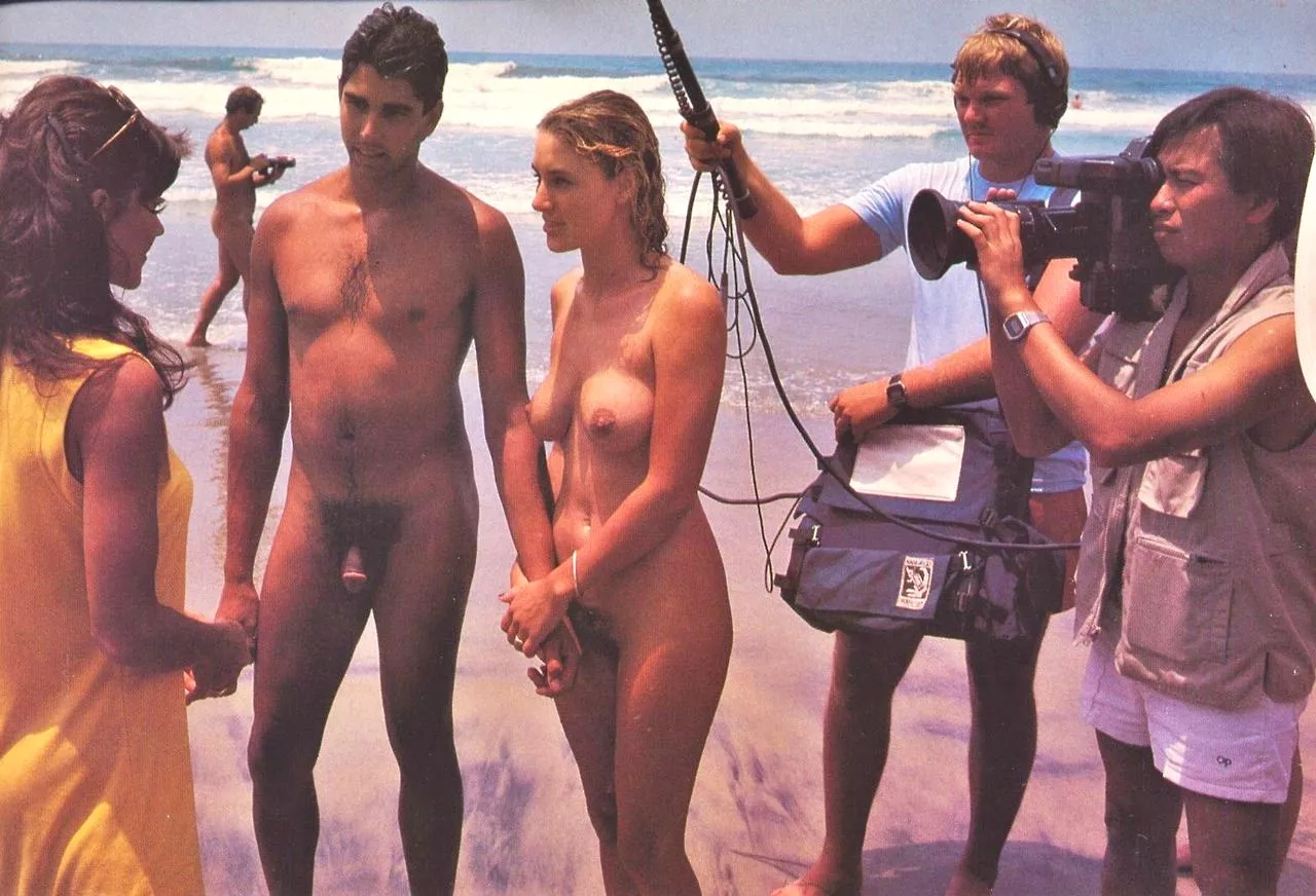 We are filming, interviewing beach goers We are filming, interviewing beach goers