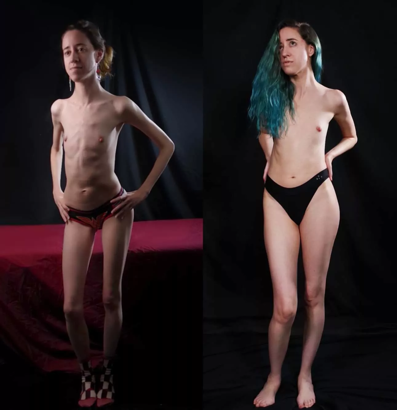 We get together every now and again to document. 2 years of progress. Almost double the thigh. We get together every now and again to document. 2 years of progress. Almost double the thigh.
