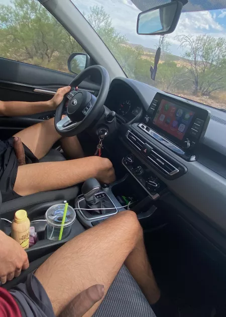 we got a bit horny while driving on the highway π