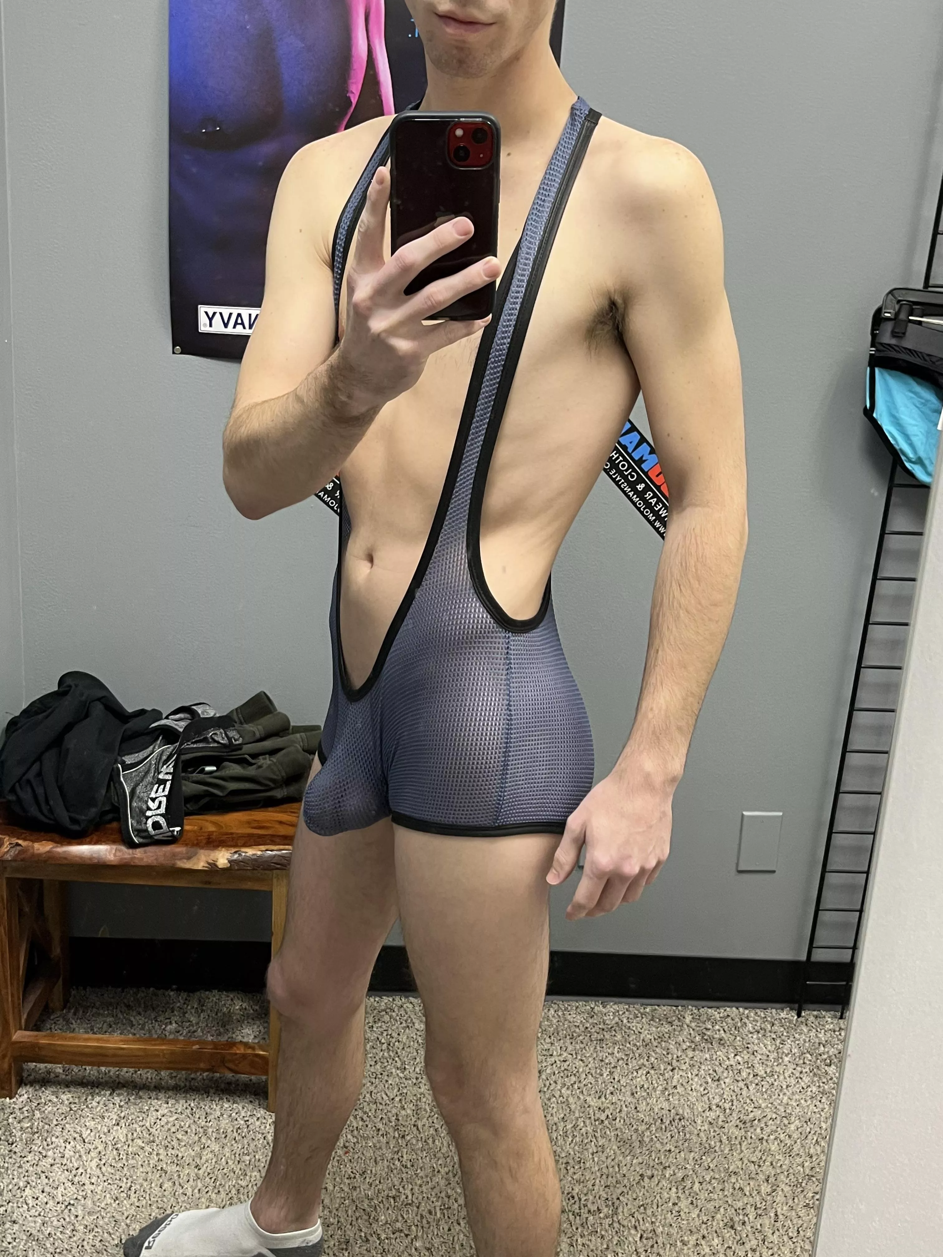 We love trying on things in changing rooms that only have a curtain. Did I leave it open the whole time? Yes I did ;)