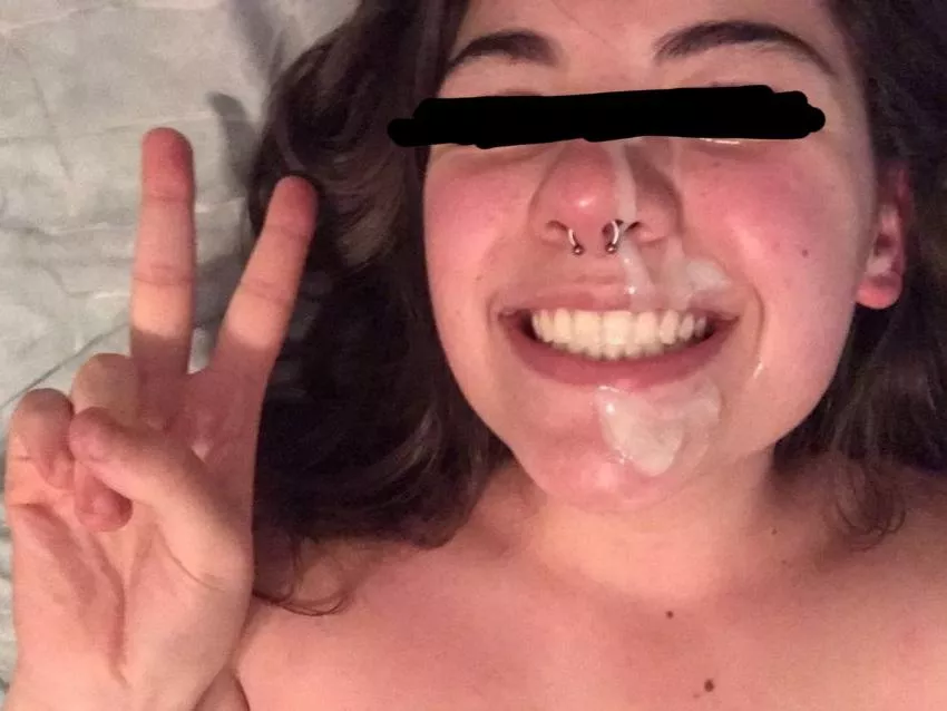 We really enjoyed each other's company. You can tell from her smile and my load all over her face.