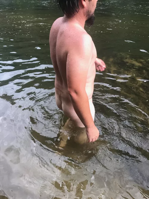 We walked for 3 hours to this spot on the river. Mass shrinkage involved lol