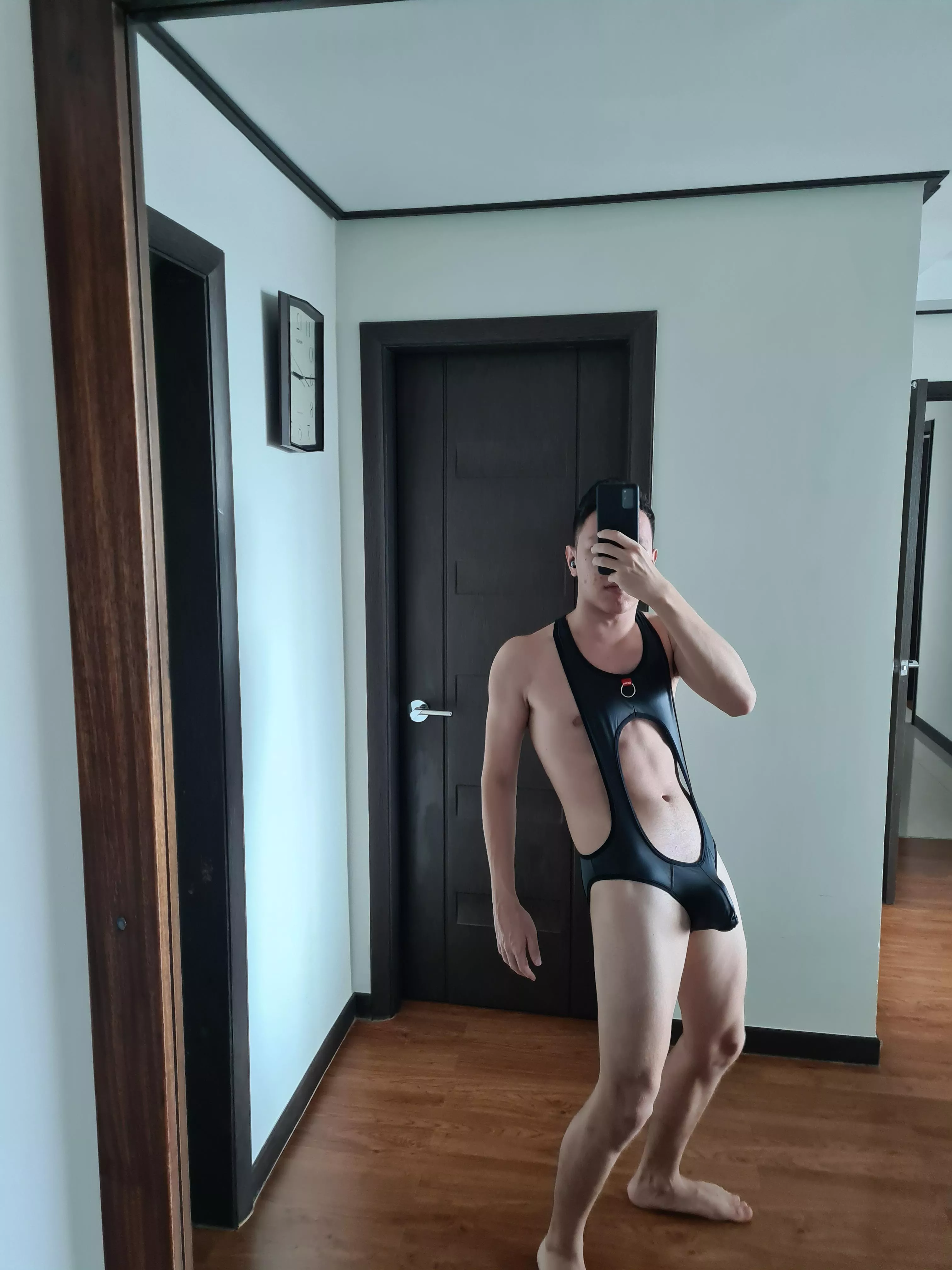 Wearing my first ever singlet Wearing my first ever singlet