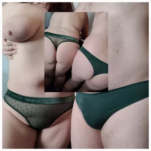 Wearing Our New Green Thongs [MF] [OC]