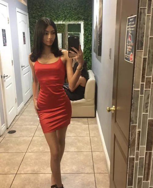 wearing red