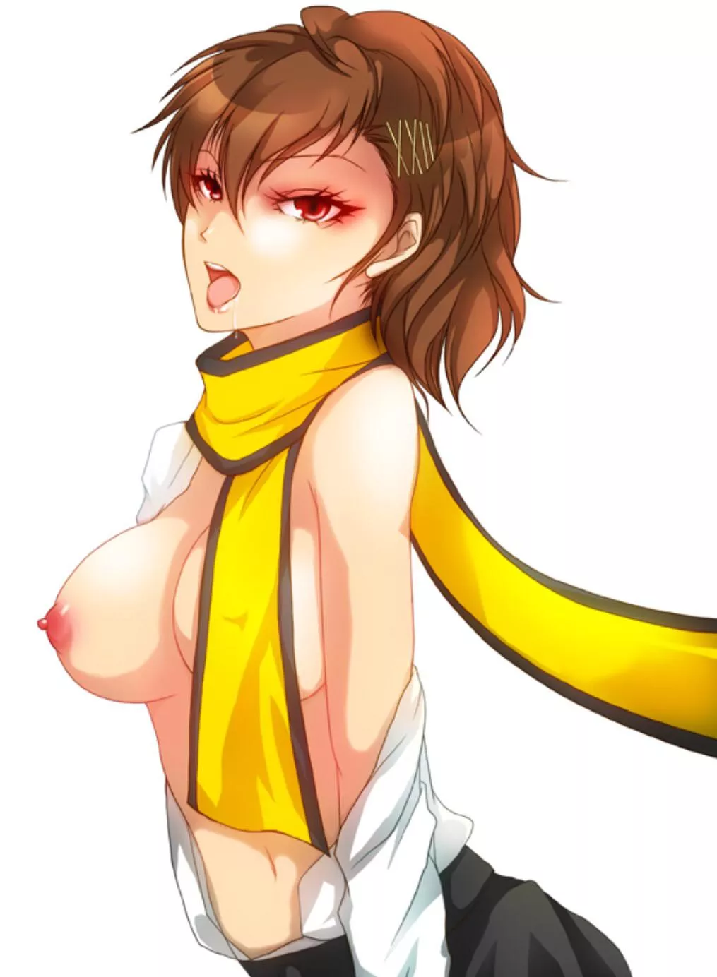 Wearing Ryoji’s scarf (dirty69star)
