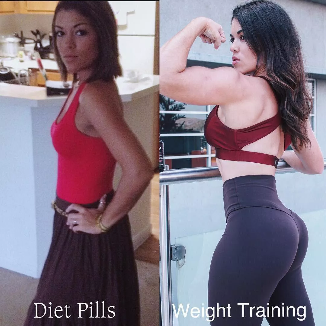 Weight training did a number on her Weight training did a number on her