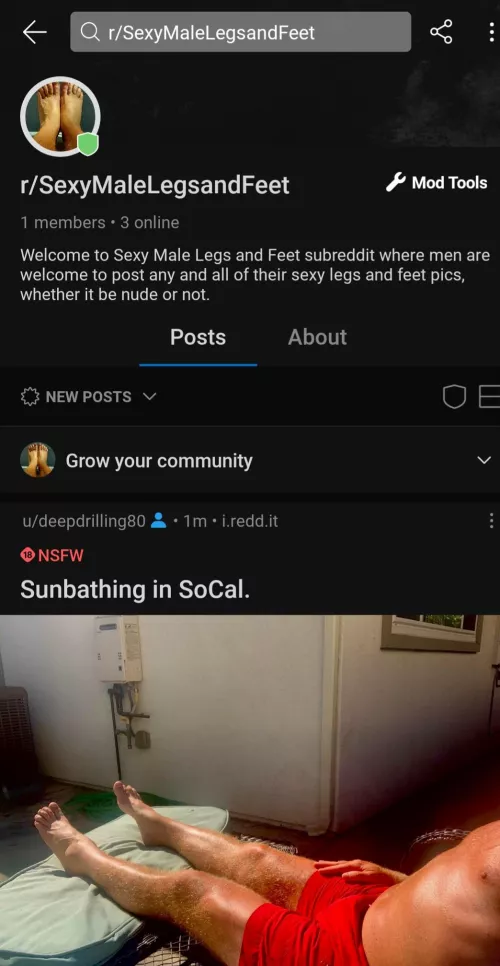 Welcome to the new r/SexyMaleLegsandFeet subreddit where men are welcome to post any and all of their sexy legs and feet pics, whether it be nude or not. [M]