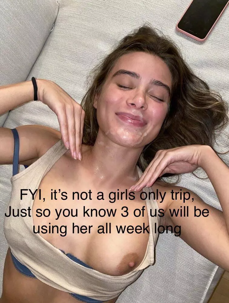 Well I guess this weeks “girls only vacation” was a lie, time to go rub one out thinking about what they will do to her… Well I guess this weeks “girls only vacation” was a lie, time to go rub one out thinking about what they will do to her…