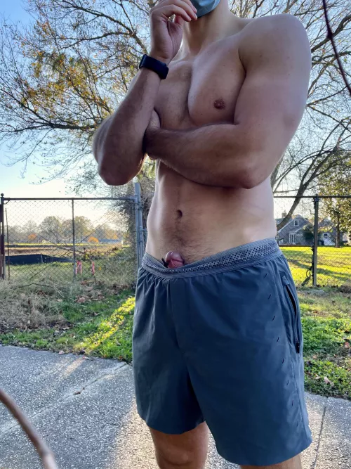 Went for a jog. Got hard. Took pics. ๐