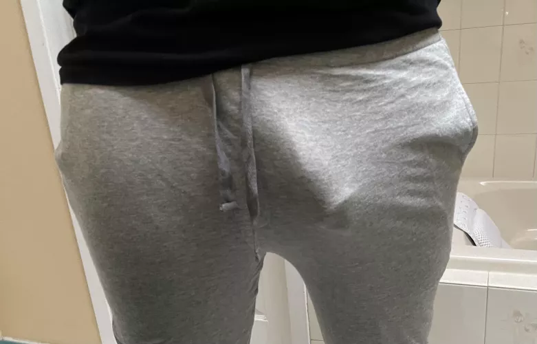 Went to the store and caught the cashier looking down. I guess it was too obvious.