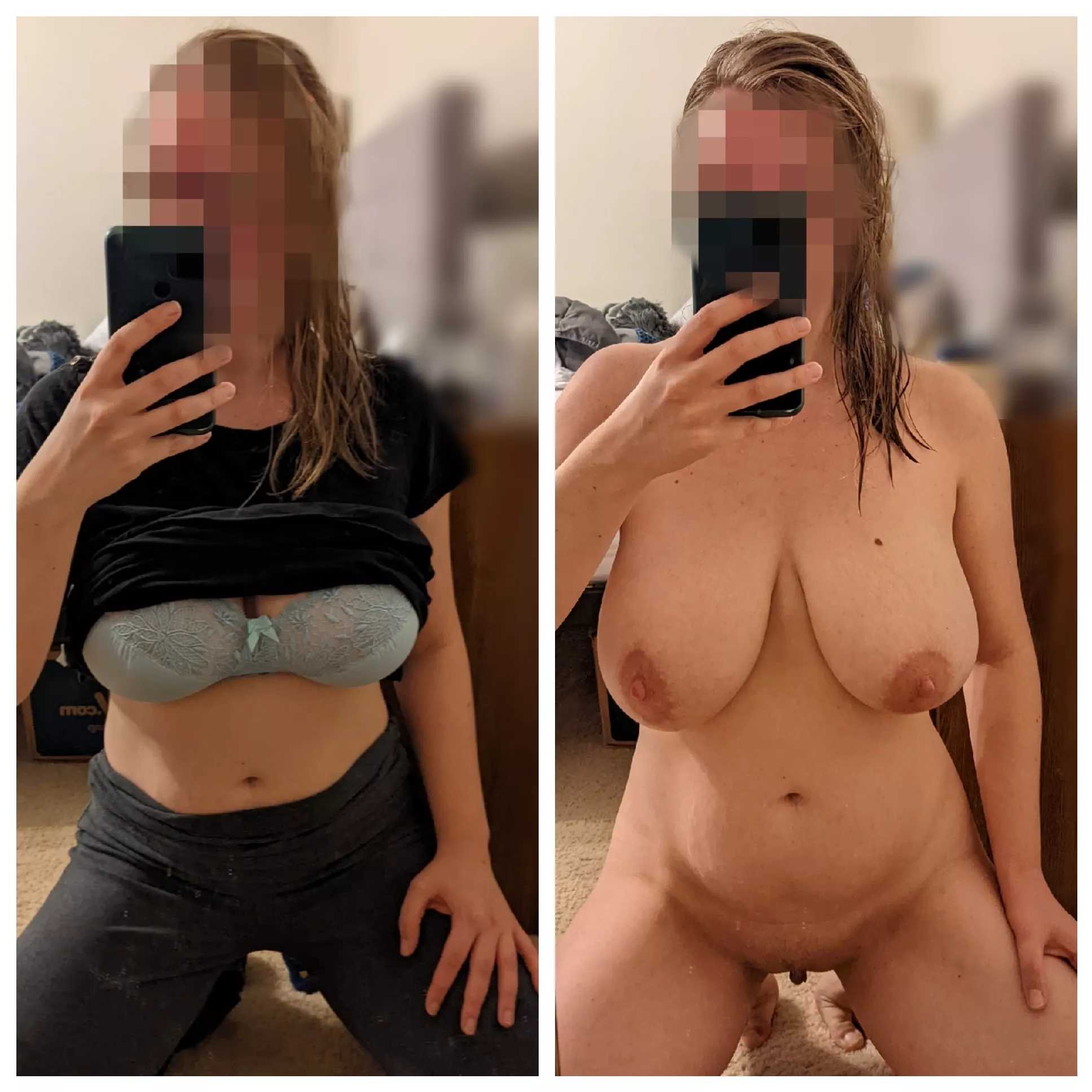 Wet hair, don't care! Would rather stay naked after a shower...(f)