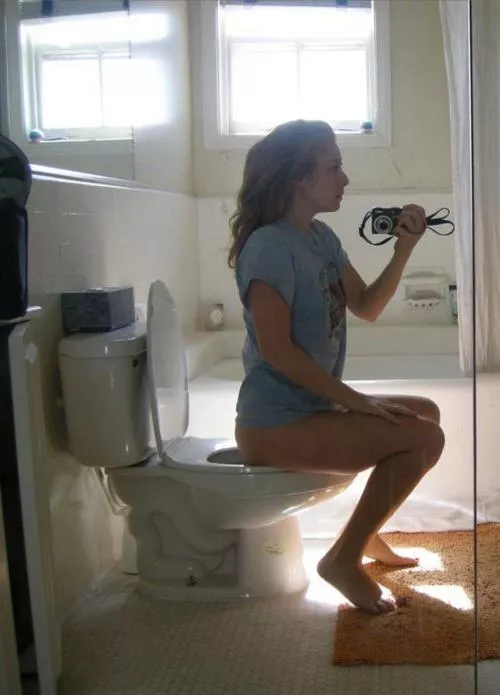 What a big mirror you have! All the better to watch you poop my dear. What a big mirror you have! All the better to watch you poop my dear.