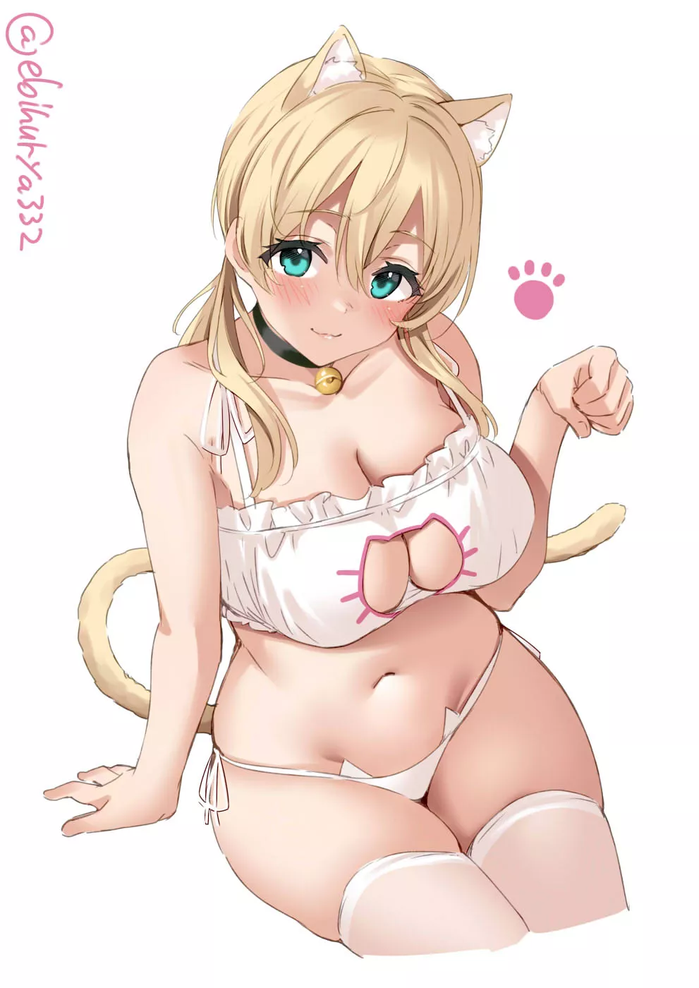 What a cute kitty! (Artist: ebifurya) What a cute kitty! (Artist: ebifurya)