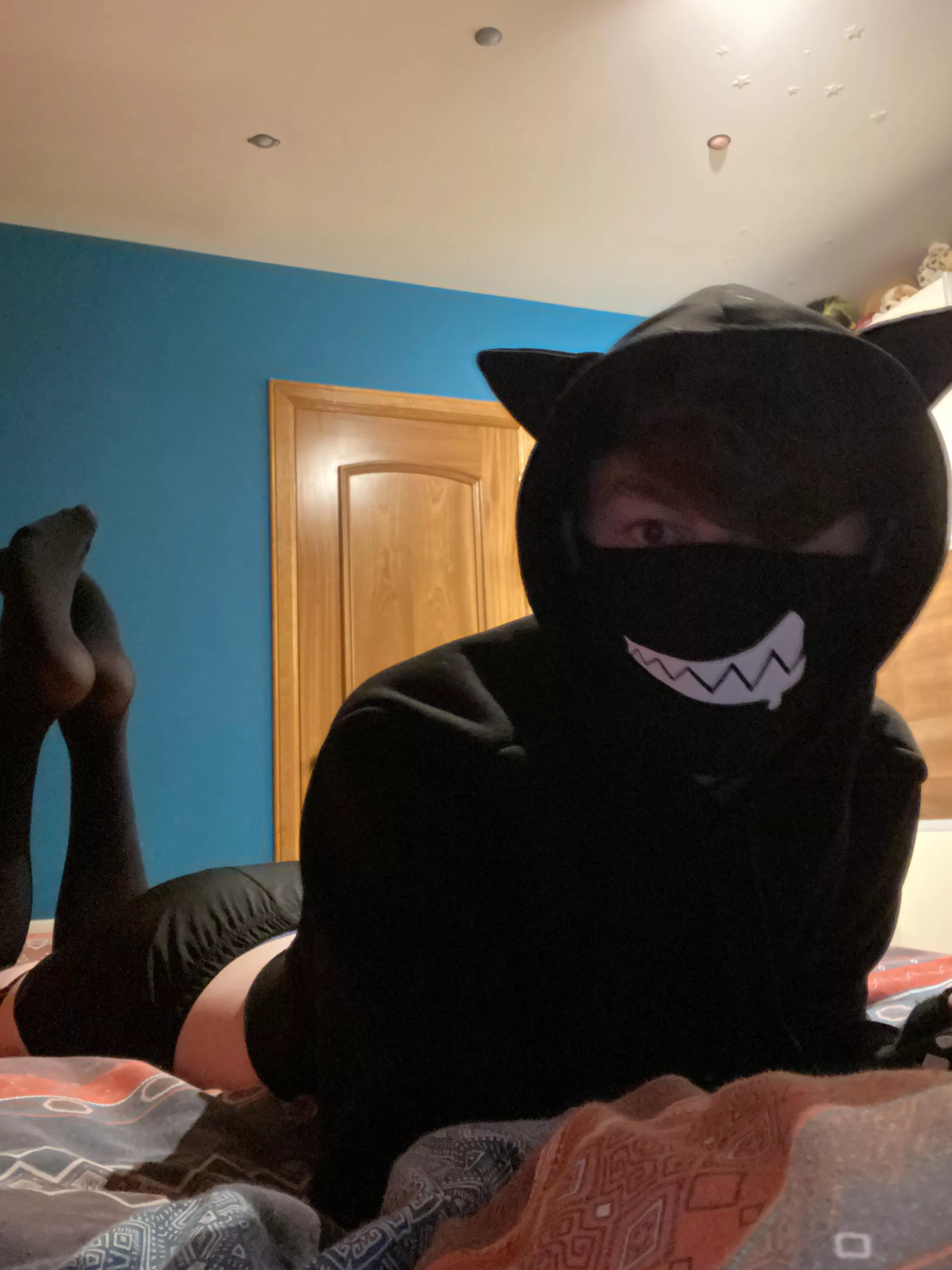 What are you staring at? My eyes are up here-