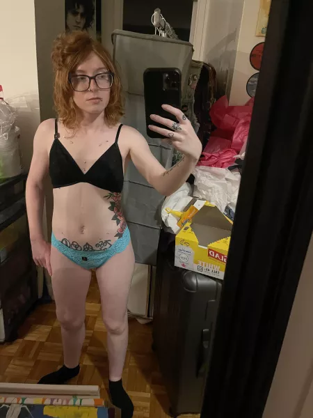 What do you think of my new neon blue thong? What do you think of my new neon blue thong?