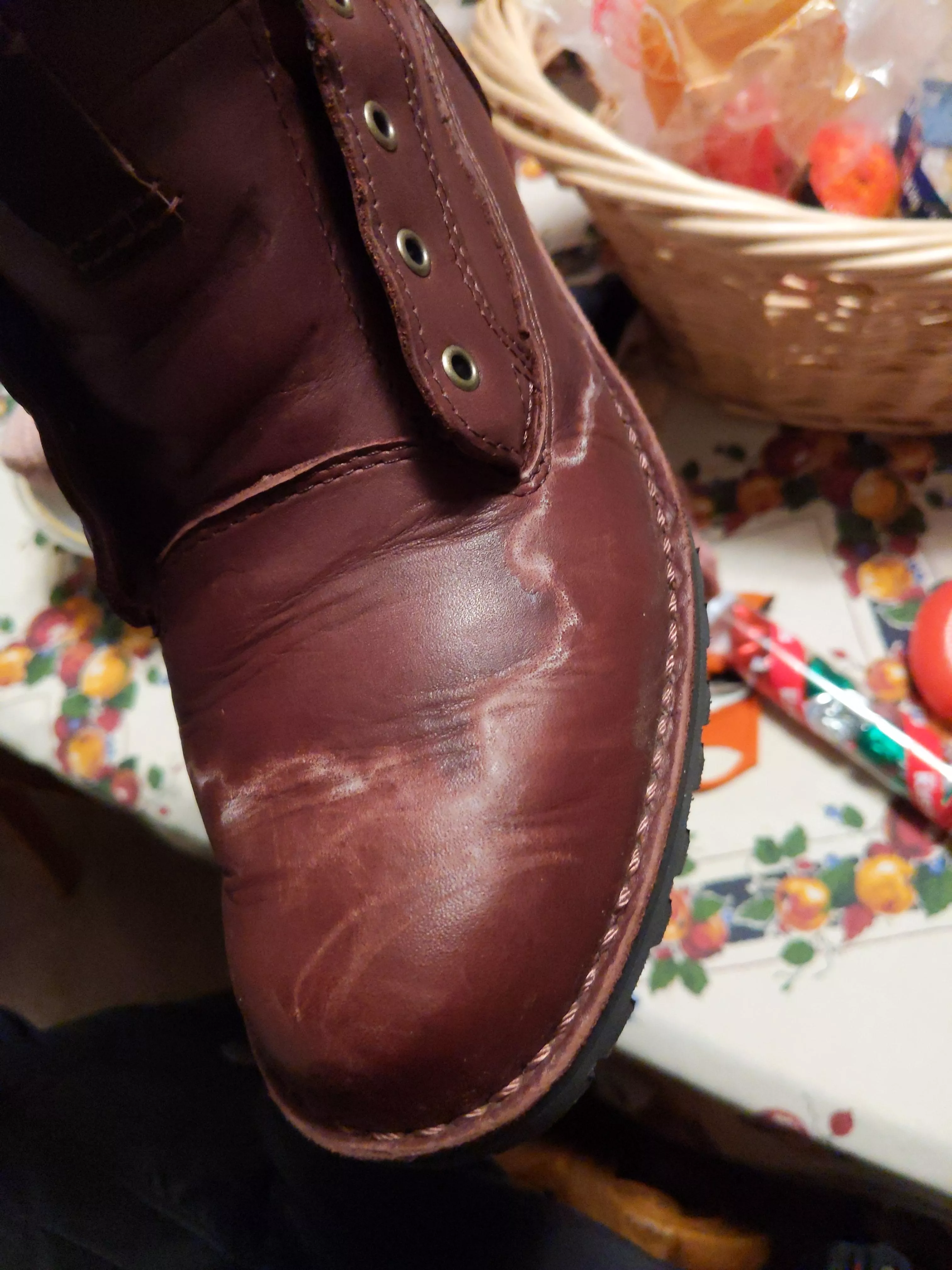 What is this? White line on month old Danner Jack's