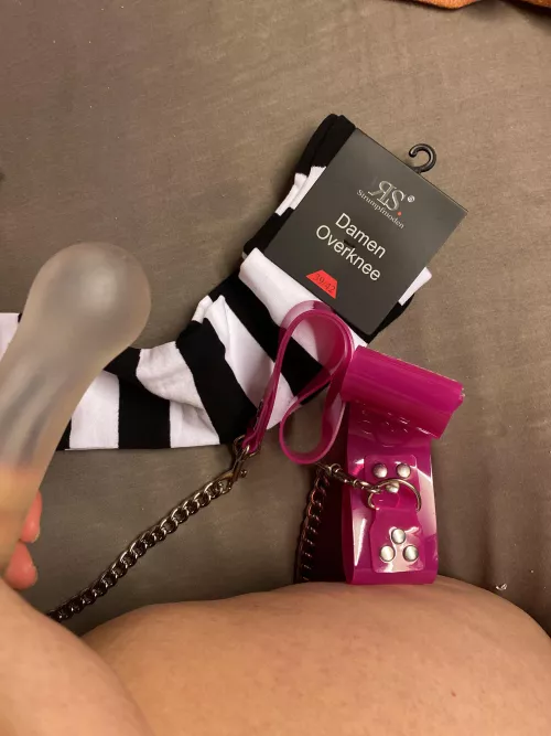 What my little slut gets when he was good all day!