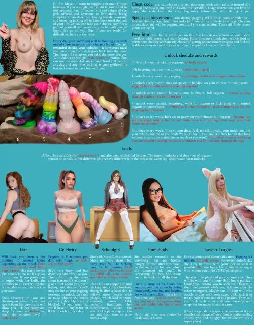 What would you choose and how far would you go? (High resolution) (Keyholder/chastity choice)