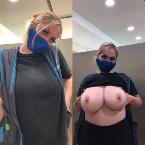 What would you do if you walked in on me at work? Walmart has the best tits ๐คช What would you do if you walked in on me at work? Walmart has the best tits ๐คช