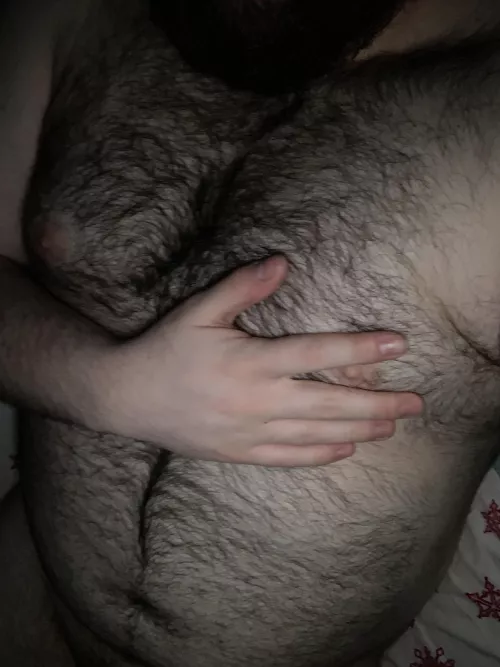 What would you think of laying your head on my chest while I stroke your cock?