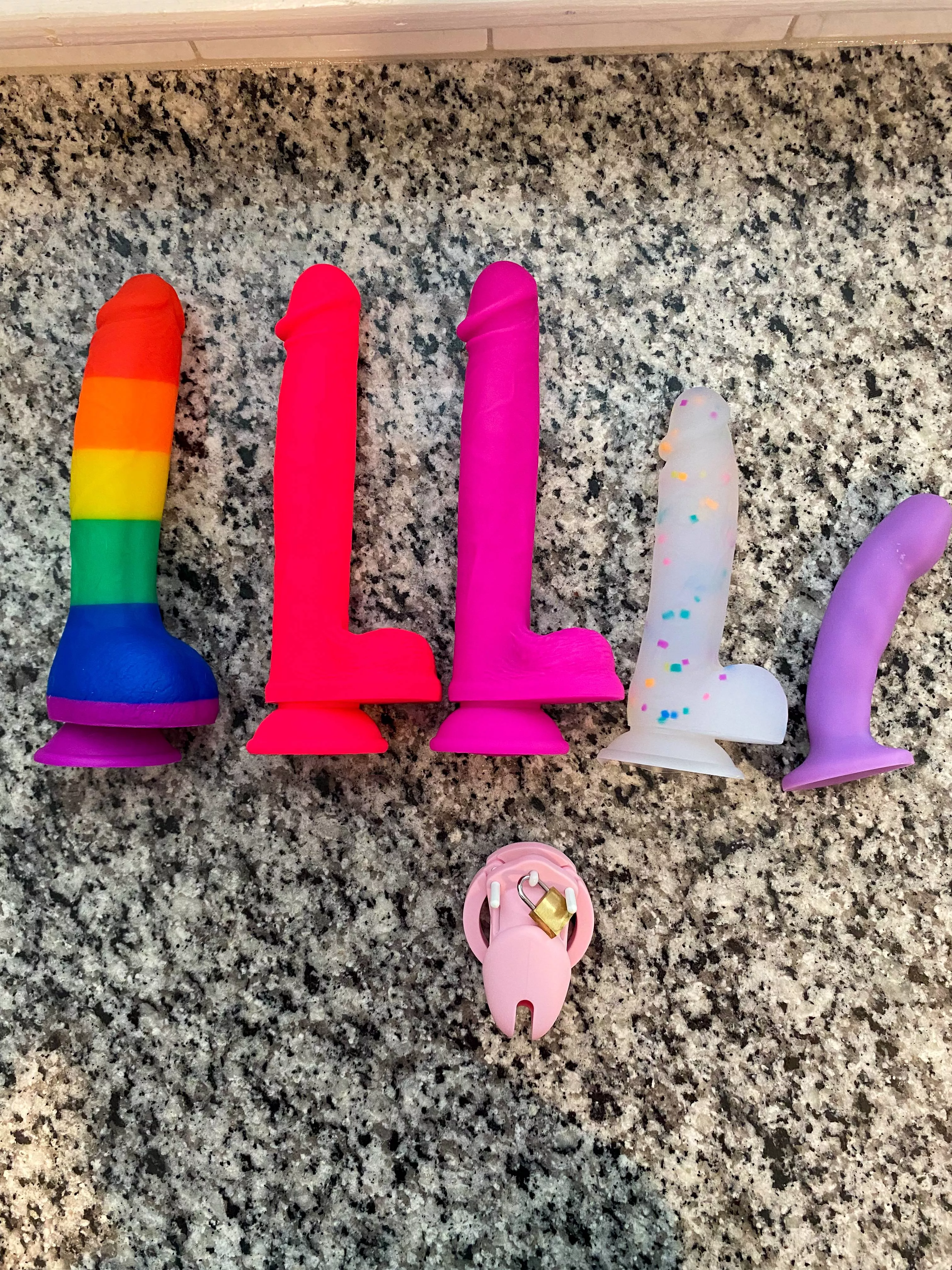 What your cock gets locked in vs. what you're getting fucked with ππ  What your cock gets locked in vs. what you're getting fucked with ππ