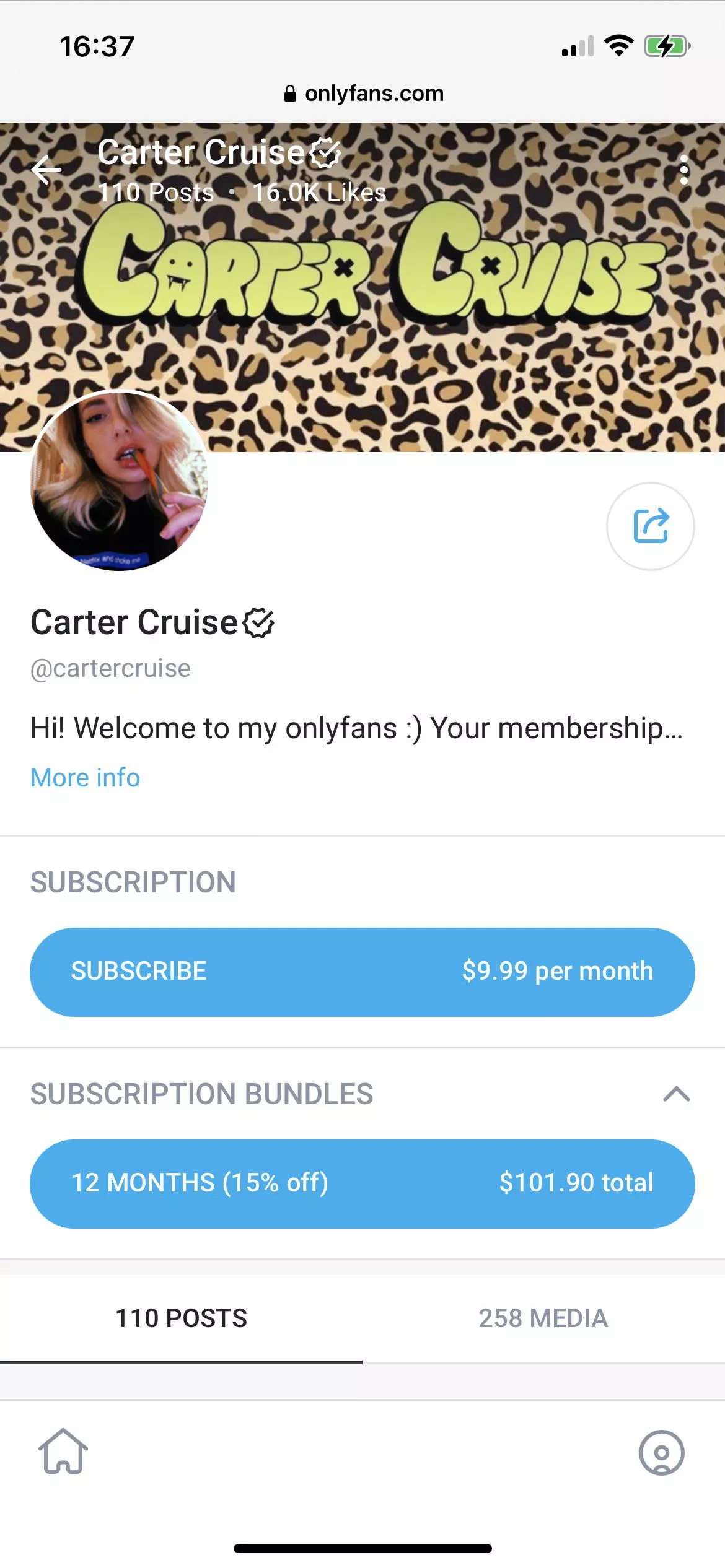 What’s her onlyfans like ? Is there a lot of sexual content