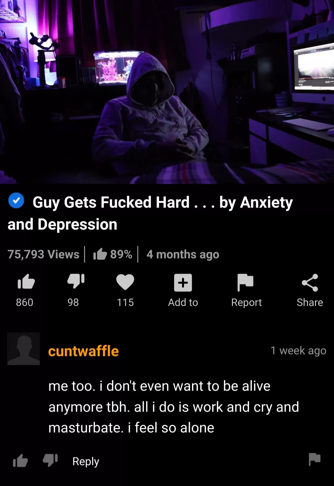 When the comments start to reflect your reality.