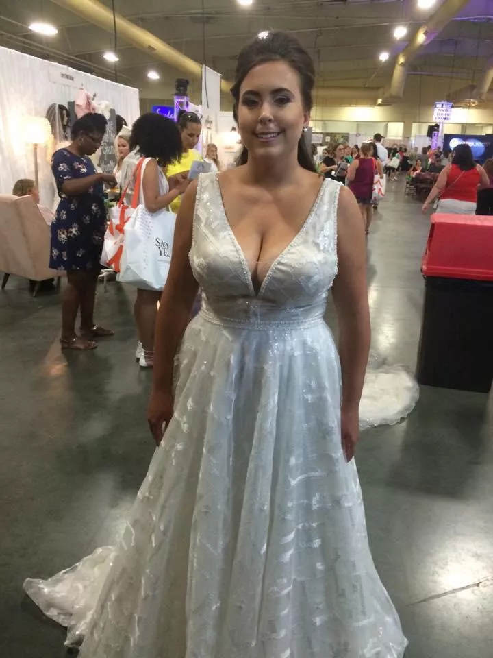 When the wedding dress shows more cleavage then normal When the wedding dress shows more cleavage then normal
