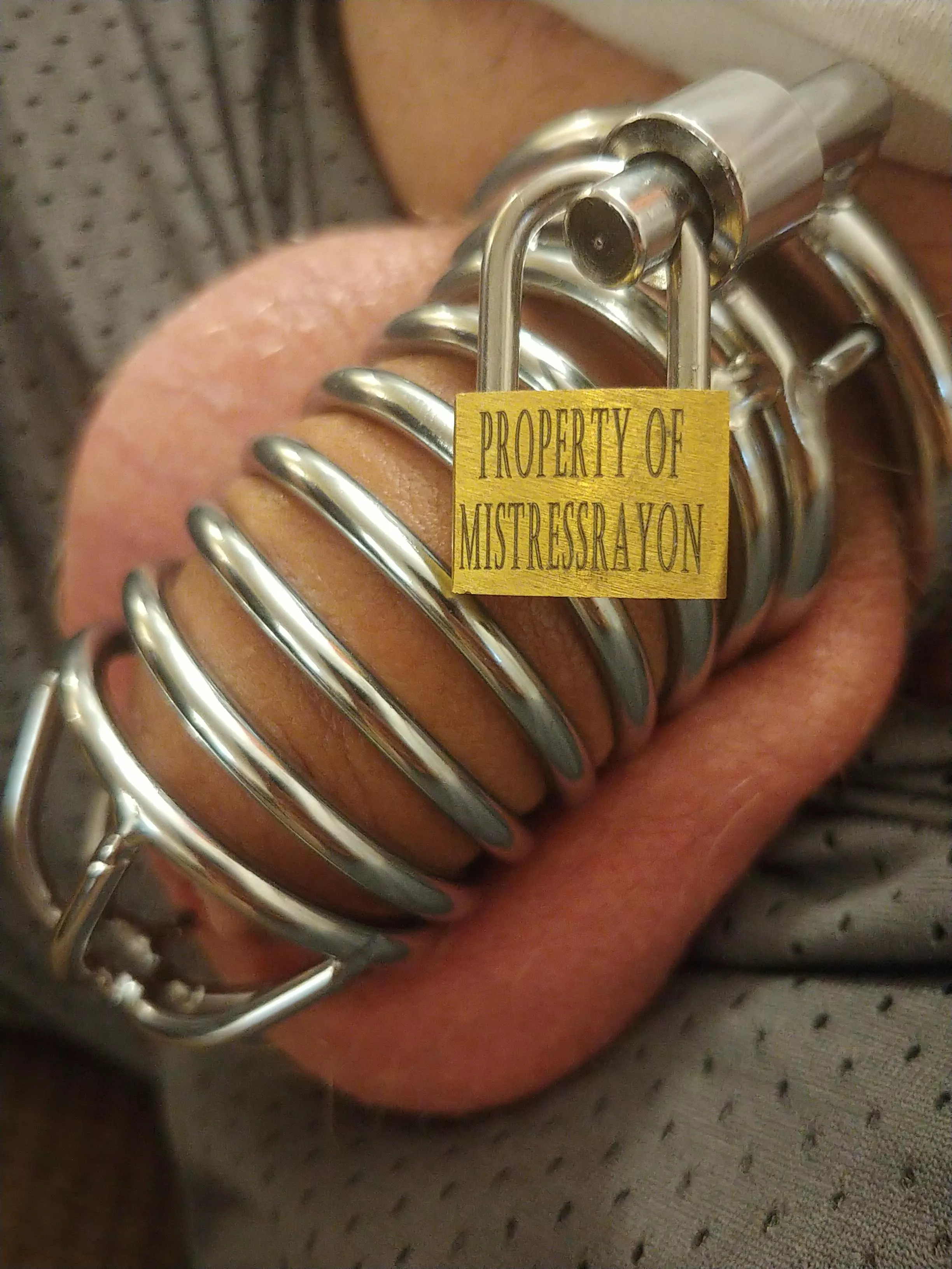 When your Mistress puts her name on your cage realize it's 100% her property now and you should be extremely thankful.