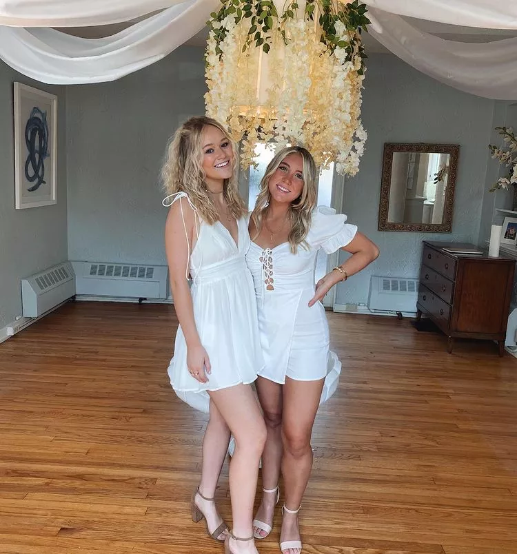 which blonde in white