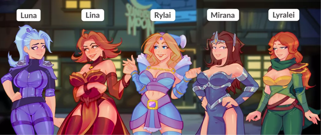 Which girl in the tavern do you like the most? Which girl in the tavern do you like the most?